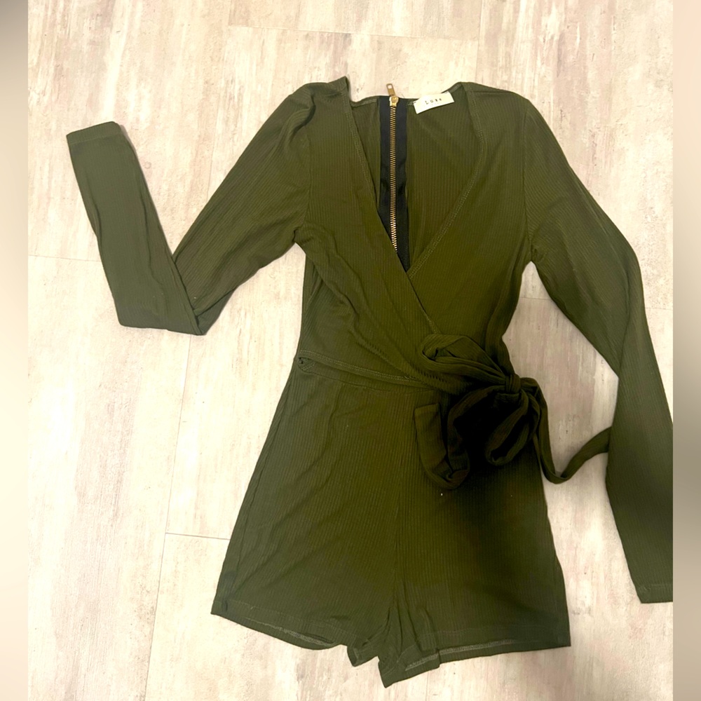 Forest green romper